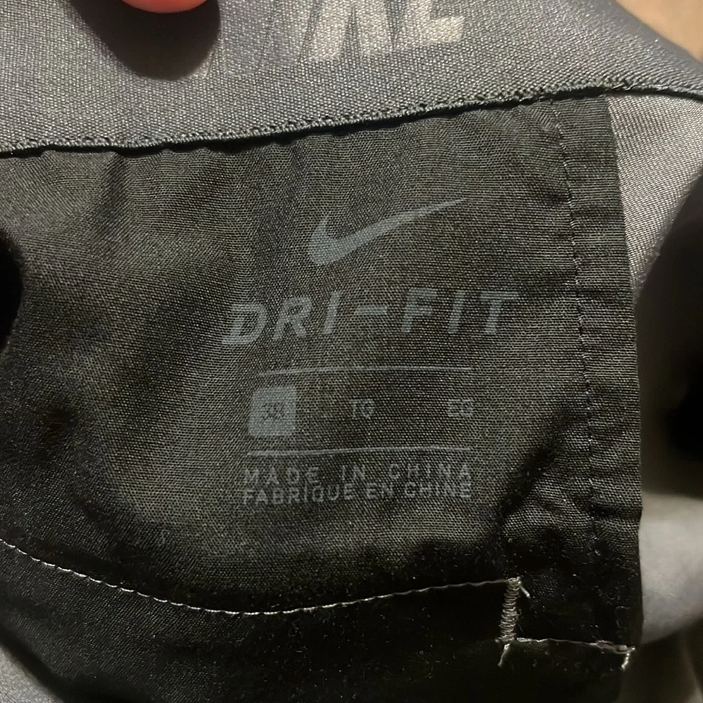 Nike gray flat front dri-fit shorts